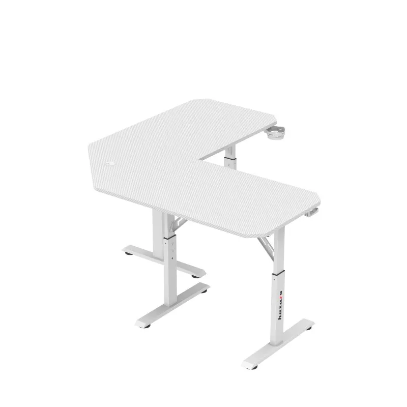 Hero 7.3 White Corner Gaming Desk 140 cm with Height Adjustment – view 5