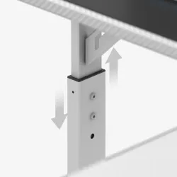 Hero 7.3 White Corner Gaming Desk 140 cm with Height Adjustment – view 10