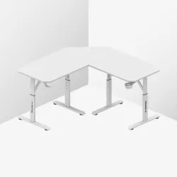 Hero 7.3 White Corner Gaming Desk 140 cm with Height Adjustment – view 12