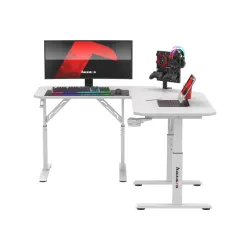 Hero 7.3 White Corner Gaming Desk 140 cm with Height Adjustment – view 20