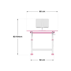 Study 3.0 Pink Adjustable Children's Desk 66 cm – view 17