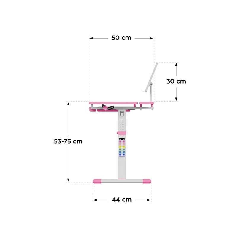 Study 3.0 Pink Adjustable Children's Desk 66 cm – view 23