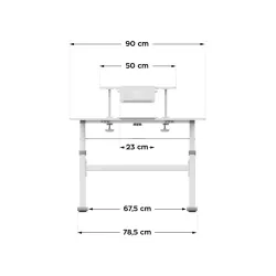 Study 3.7 Grey Adjustable Children's Desk 90 cm – view 17