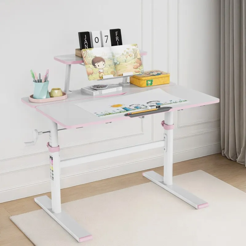 Study 3.7 Pink Adjustable Children's Desk 90 cm – view 19
