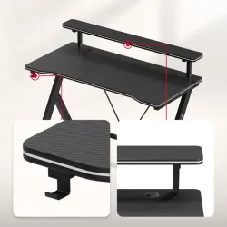 Hero 1.9 Black Gaming Desk 120 cm 3