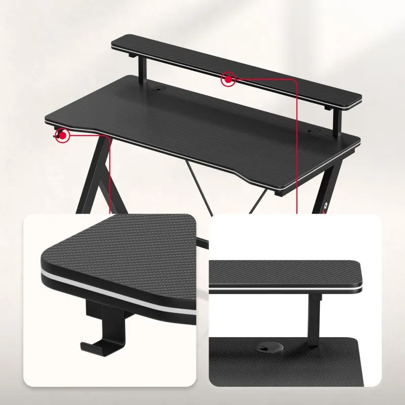 Hero 1.9 Black Gaming Desk 120 cm 3