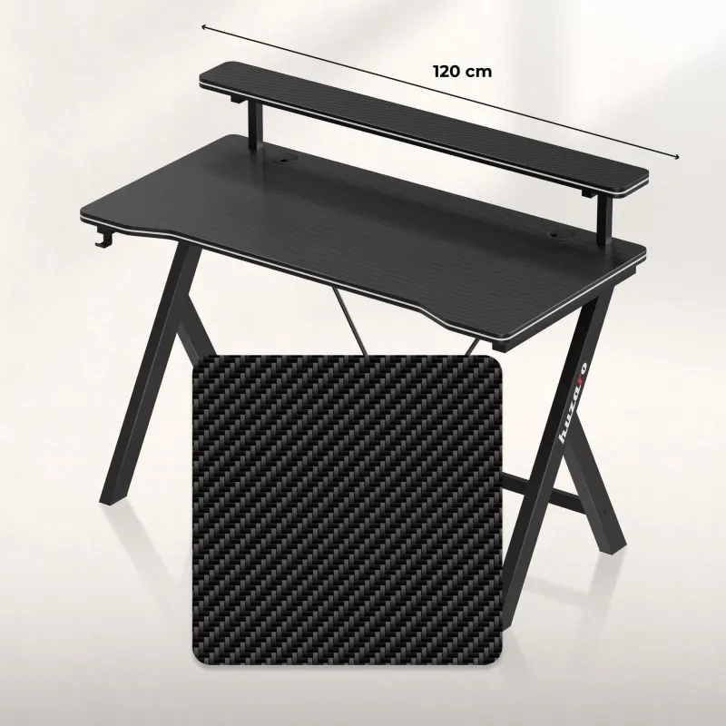 Hero 1.9 Black Gaming Desk 120 cm 4