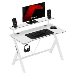 Hero 1.9 White Gaming Desk 120 cm