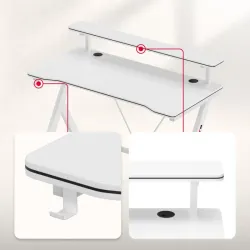 Hero 1.9 White Gaming Desk 120 cm – view 3