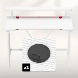 Hero 1.9 White Gaming Desk 120 cm – view 4