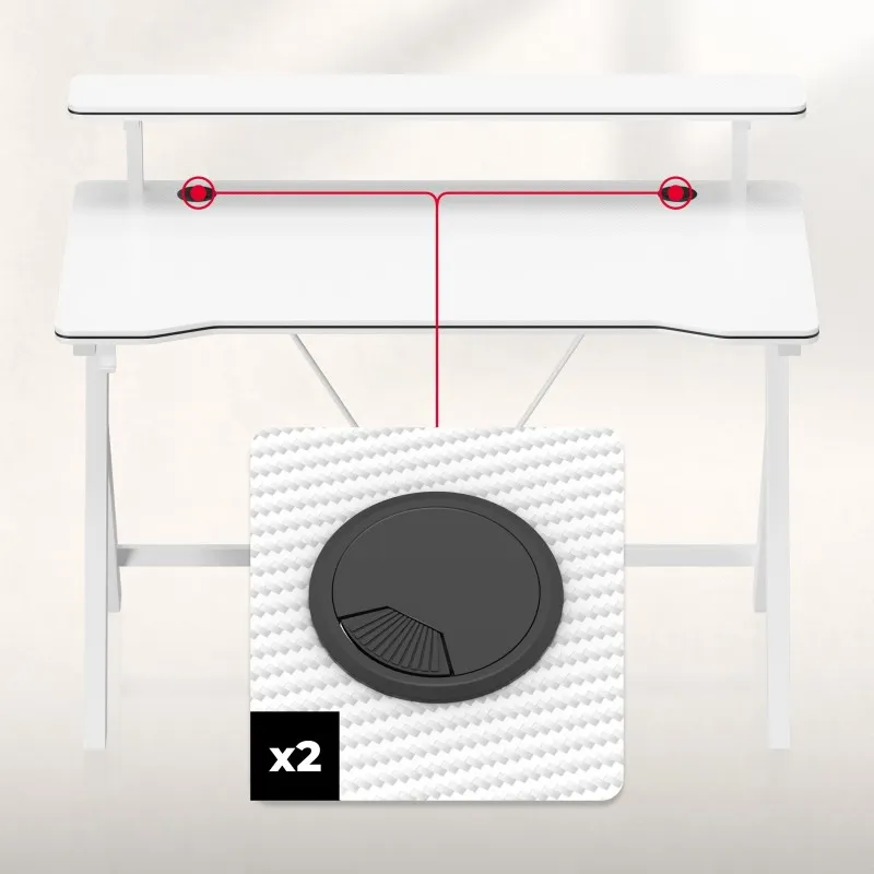 Hero 1.9 White Gaming Desk 120 cm – view 4