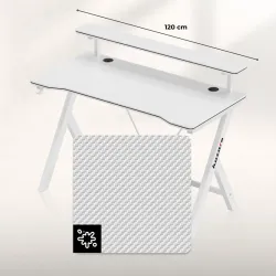 Hero 1.9 White Gaming Desk 120 cm – view 6