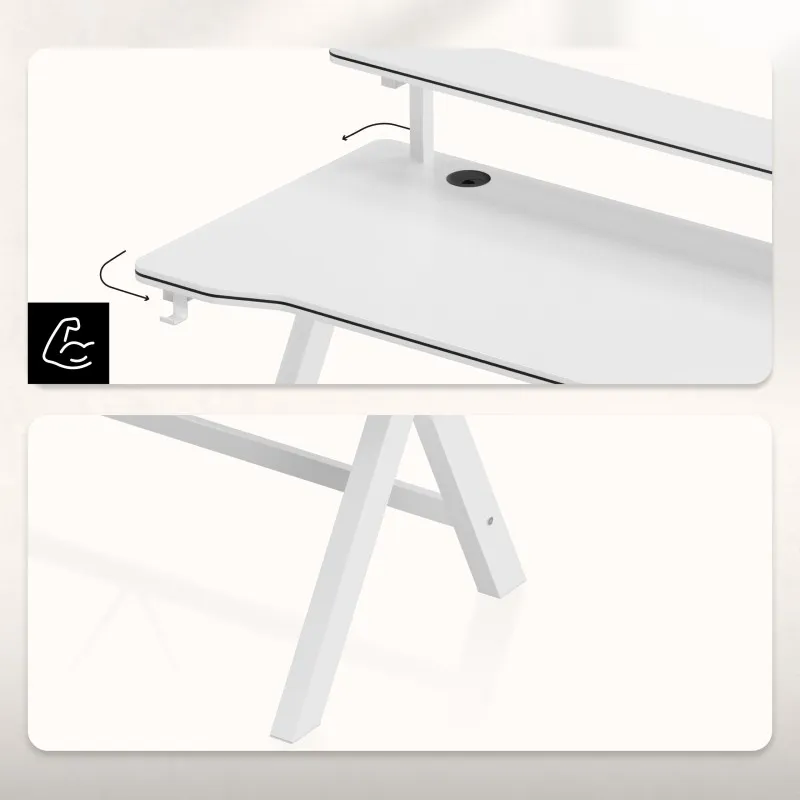 Hero 1.9 White Gaming Desk 120 cm – view 8