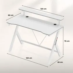 Hero 1.9 White Gaming Desk 120 cm – view 16