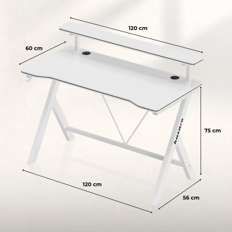 Hero 1.9 White Gaming Desk 120 cm – view 16
