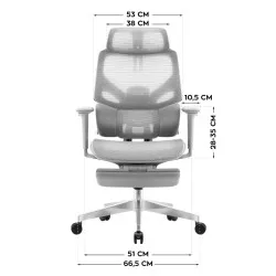 Expert 8.7 Grey Mesh Ergonomic Gaming Chair 12