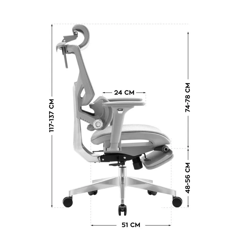Expert 8.7 Grey Mesh Ergonomic Gaming Chair 13