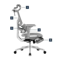 Expert 8.7 Grey Mesh Ergonomic Gaming Chair 14