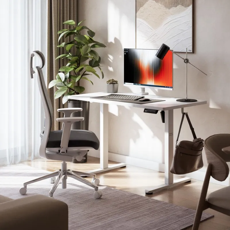 Leader 6.9 Electric Office Desk 120 cm White – view 2