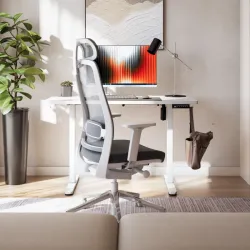 Leader 6.9 Electric Office Desk 120 cm White – view 3