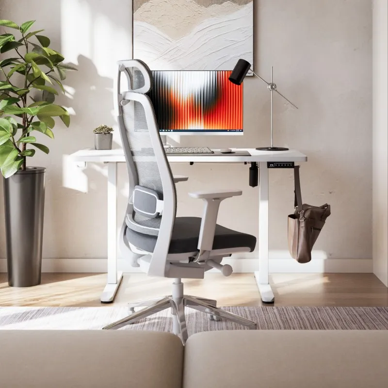 Leader 6.9 Electric Office Desk 120 cm White – view 3