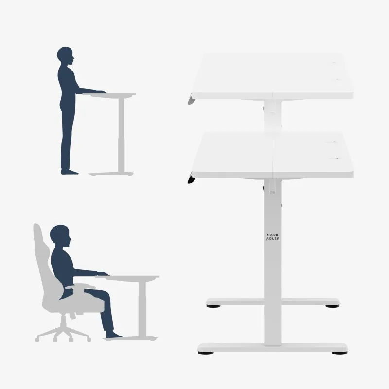 Leader 6.9 Electric Office Desk 120 cm White – view 15