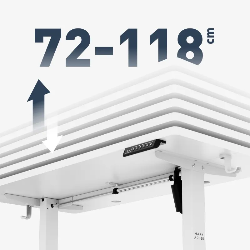 Leader 6.9 Electric Office Desk 120 cm White – view 16