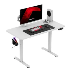 Hero 8.1 White Electric Gaming Desk 120x60cm