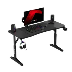 Hero 3.6 Black Gaming Desk with Height Adjustment