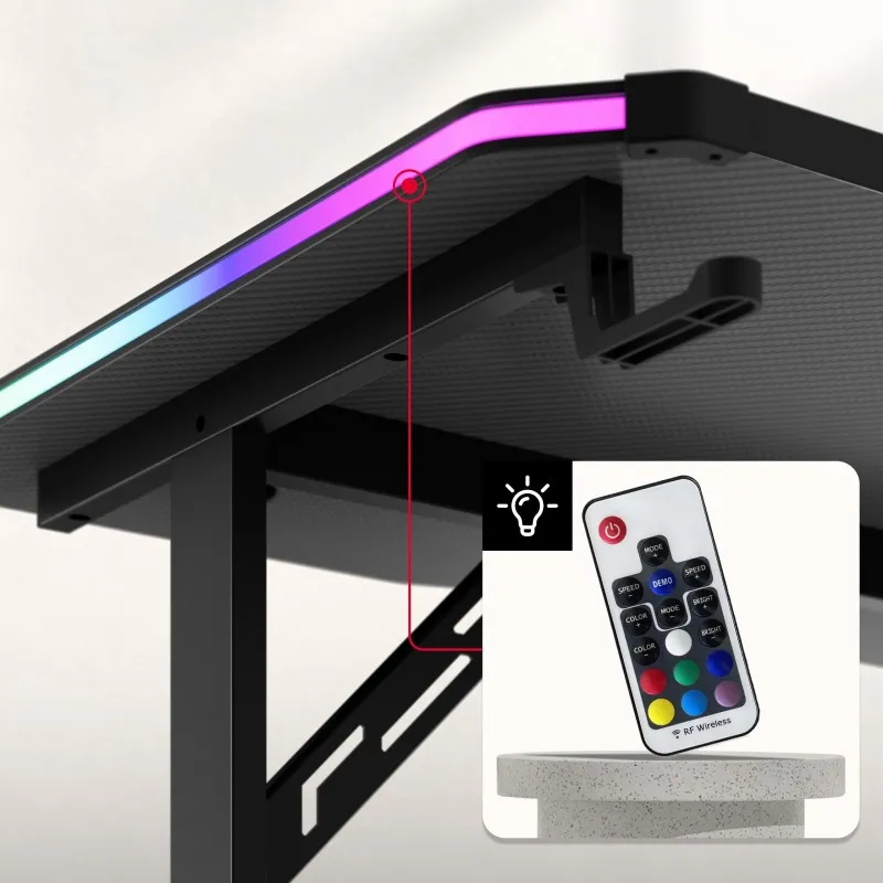 Hero 4.6 RGB Gaming Desk 160 cm Black – view 3