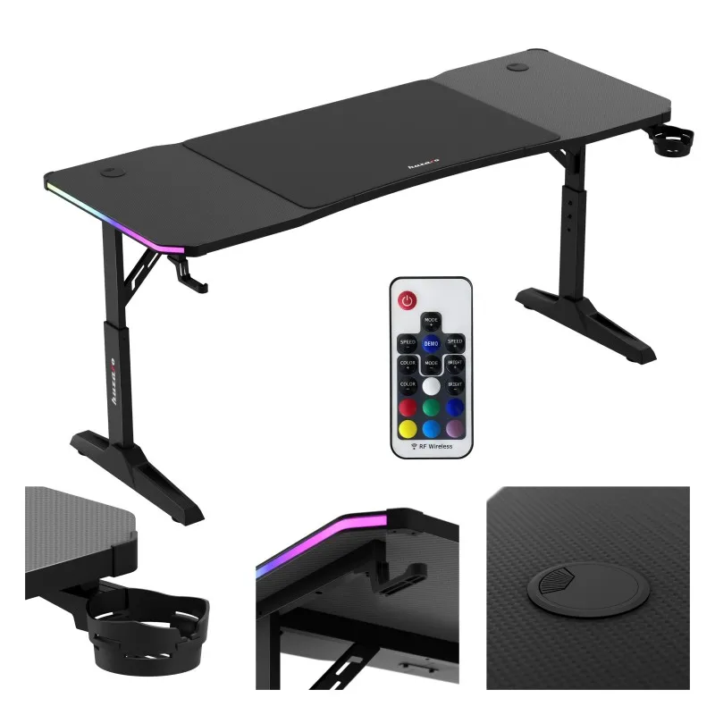 Hero 4.6 RGB Gaming Desk 160 cm Black – view 16