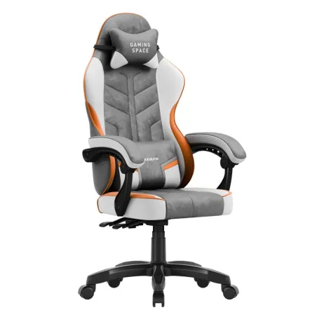 Force 2.7 Grey velvet gaming chair, stylish and comfortable for gaming sessions