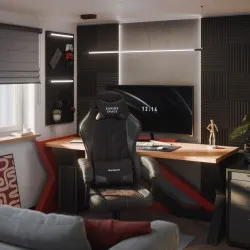 Force 2.7 Black Carbon Velvet Gaming Chair 3