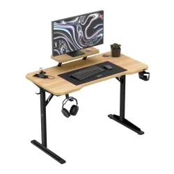 Leader 5.1 Computer Desk with Monitor Shelf Oak 115 cm