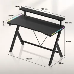 Hero 1.9 RGB Gaming Desk 120 cm – view 15