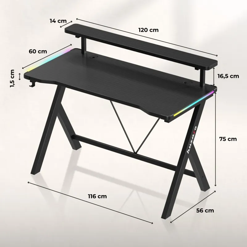 Hero 1.9 RGB Gaming Desk 120 cm – view 15