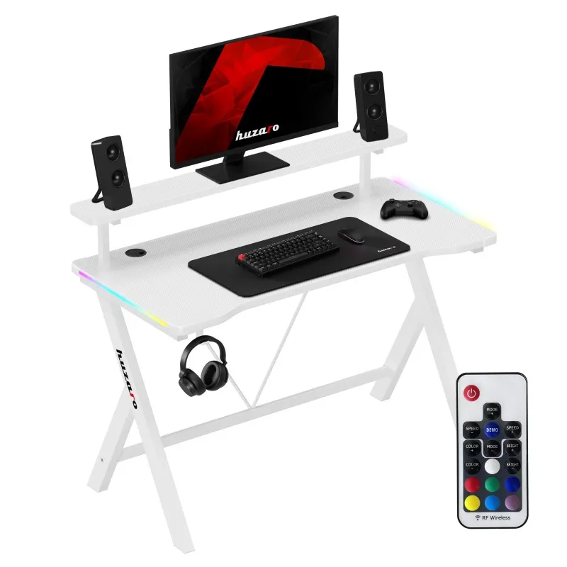Hero 1.9 RGB Gaming Desk White 120 cm – view 2