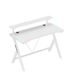 Hero 1.9 RGB Gaming Desk White 120 cm – view 3