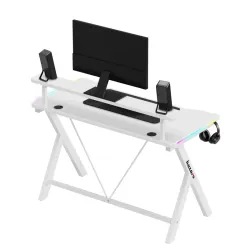 Hero 1.9 RGB Gaming Desk White 120 cm – view 5