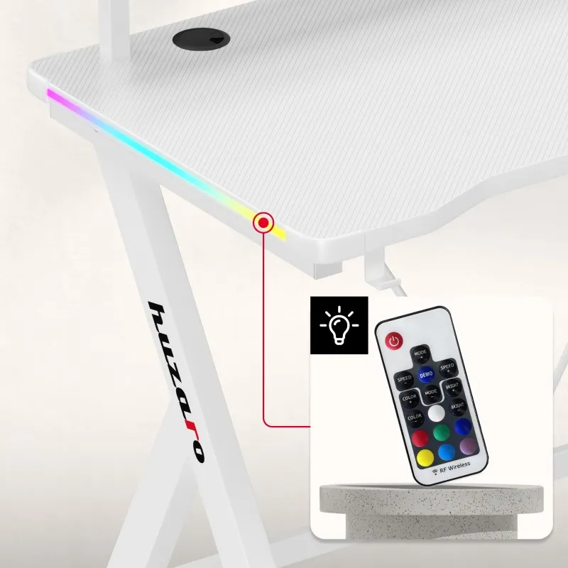 Hero 1.9 RGB Gaming Desk White 120 cm – view 14