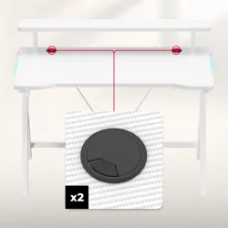 Hero 1.9 RGB Gaming Desk White 120 cm – view 16