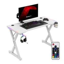 Hero 2.3 RGB White Gaming Desk 120 cm