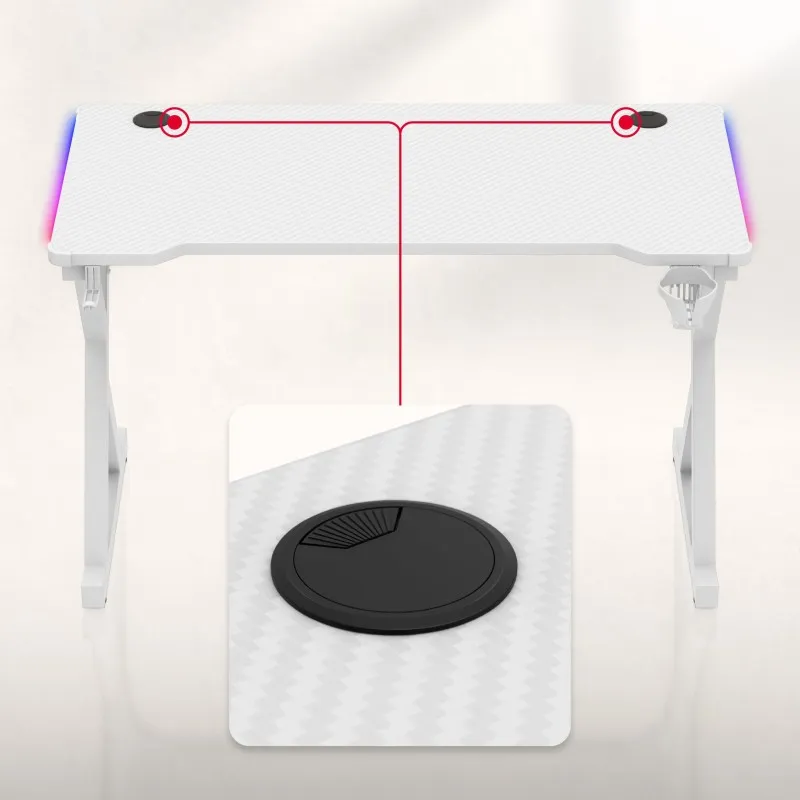 Hero 2.3 RGB White Gaming Desk 120 cm – view 11