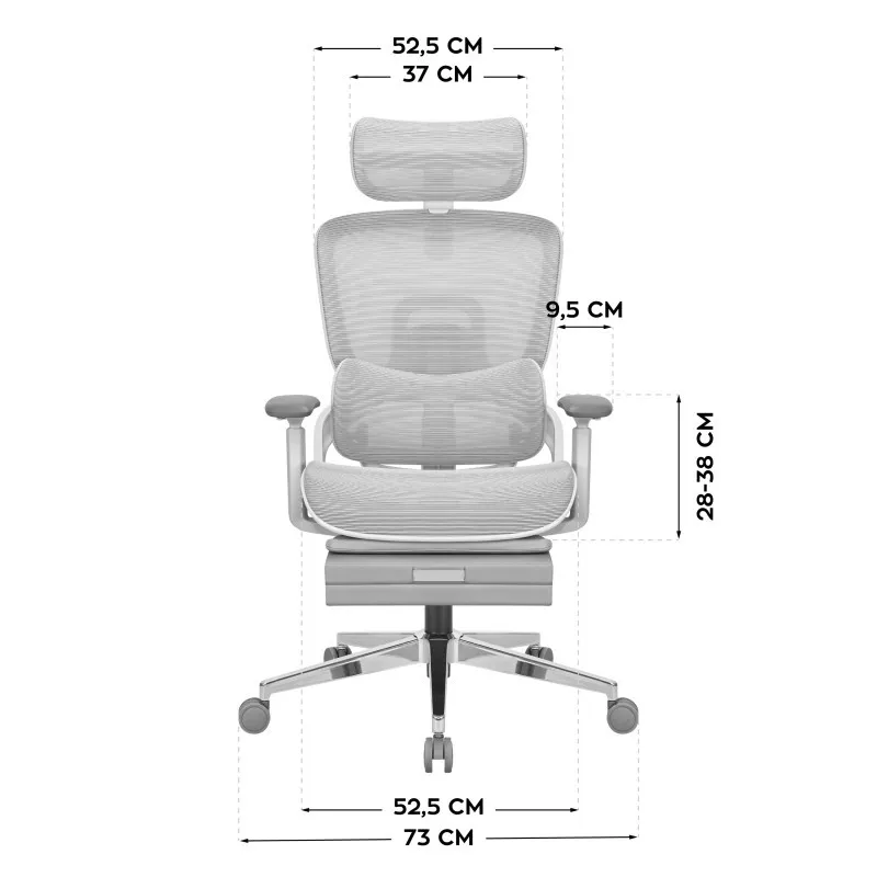 Mark Adler Expert 9.3 Grey Ergonomic Gaming Chair 10