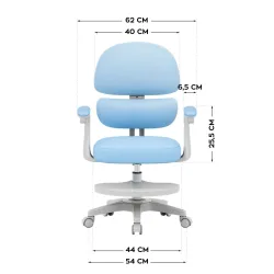 Junior 4.4 Blue Ergonomic Office Chair for Kids – view 9