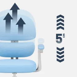 Junior 4.4 Blue Ergonomic Office Chair for Kids – view 10