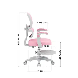 Junior 4.4 Pink Ergonomic Office Chair for Kids – view 9