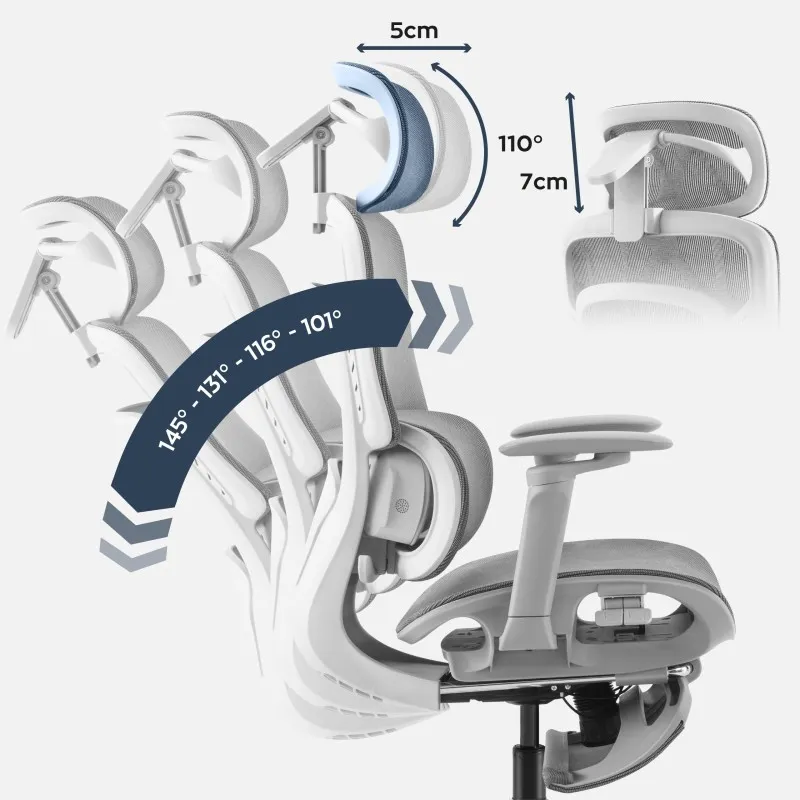 Visioner 8.3 Grey Office Chair with Massage Function – view 6