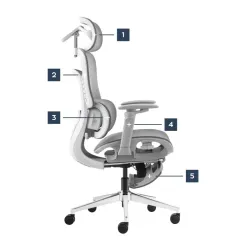 Visioner 8.3 Grey Office Chair with Massage Function – view 11