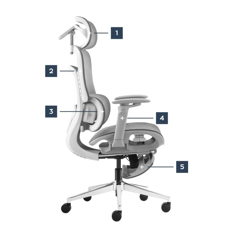 Visioner 8.3 Grey Office Chair with Massage Function – view 11